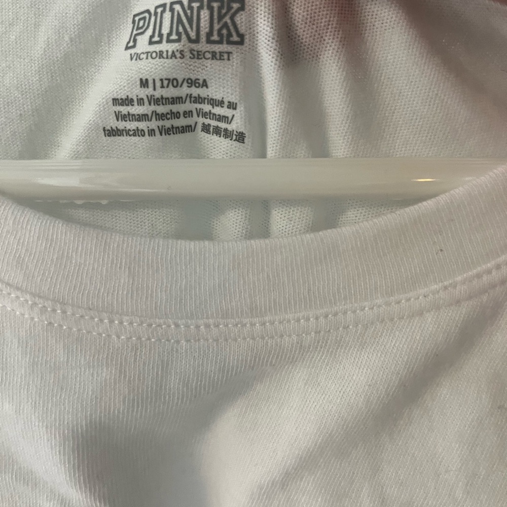 PINK Victoria's Secret White Short Sleeve Tee